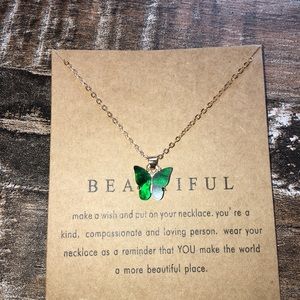 Butterfly pendant necklace 3/$25